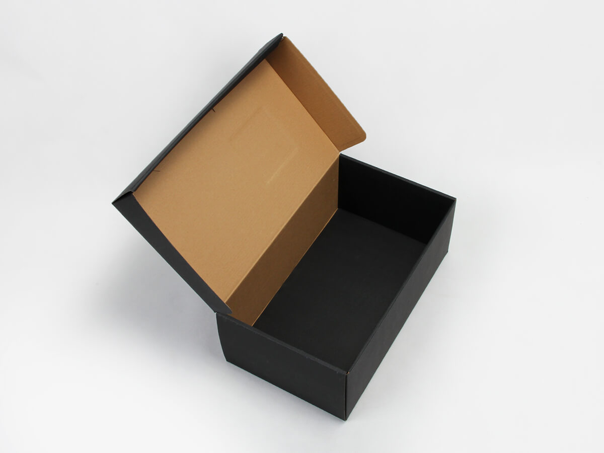 black shoe boxes