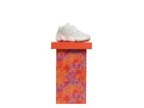 Orange Baroque Print Sustainable Window Display Foldable Box Put Shoes